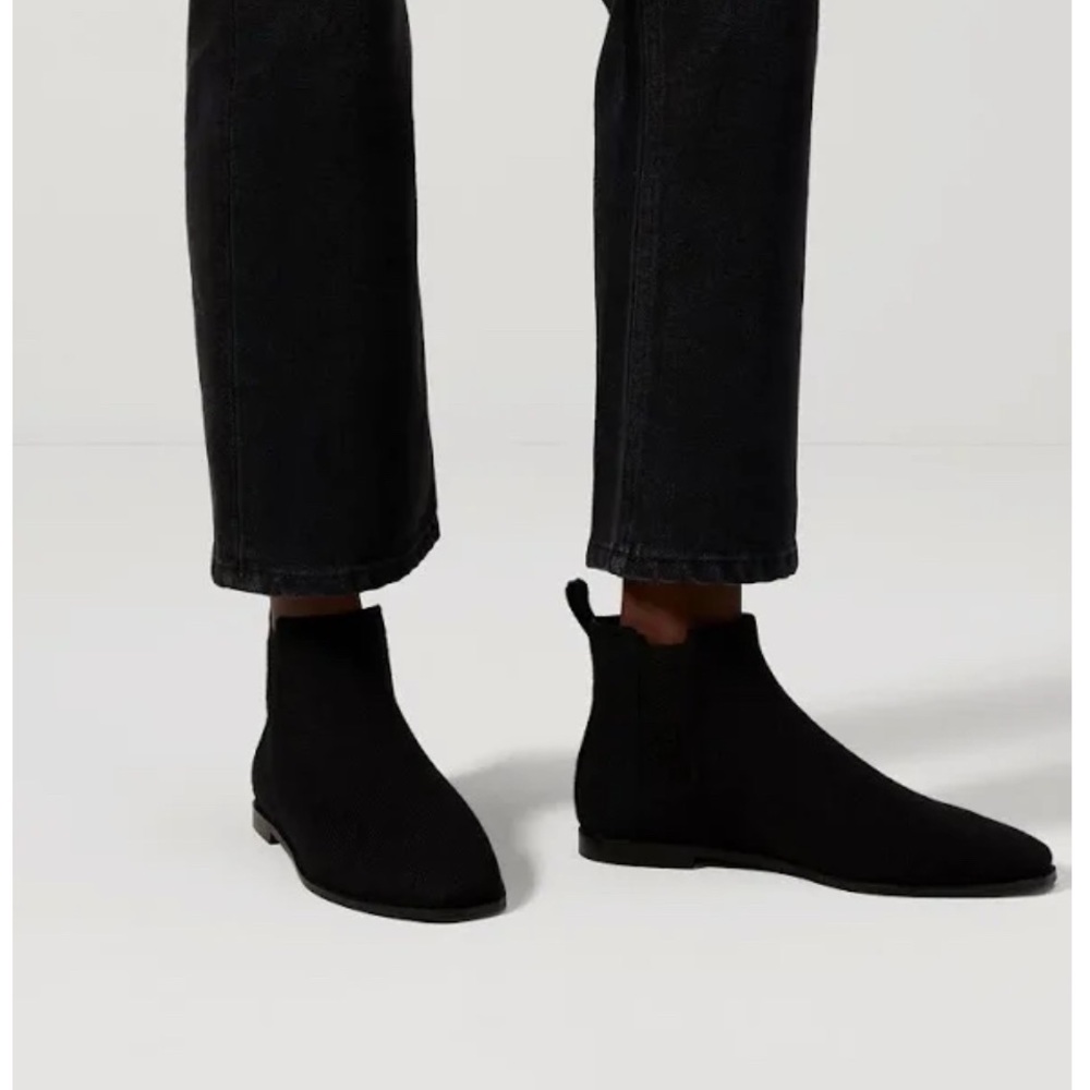 Rothy's Black Square Toe Ankle Booties